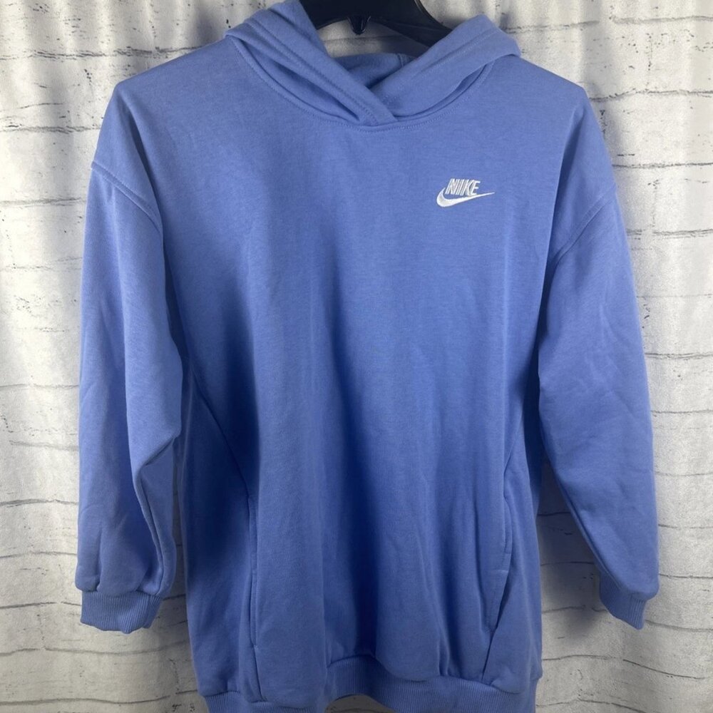 Nike Kids’ Sportswear Club Fleece Oversized Purple Hoodie Size XS FZ5579-494